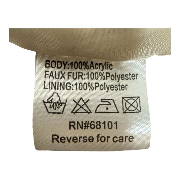 Belldini Neutral Beige Faux Fur Preppy Winter Vest Size L - Picture 5 of 7
